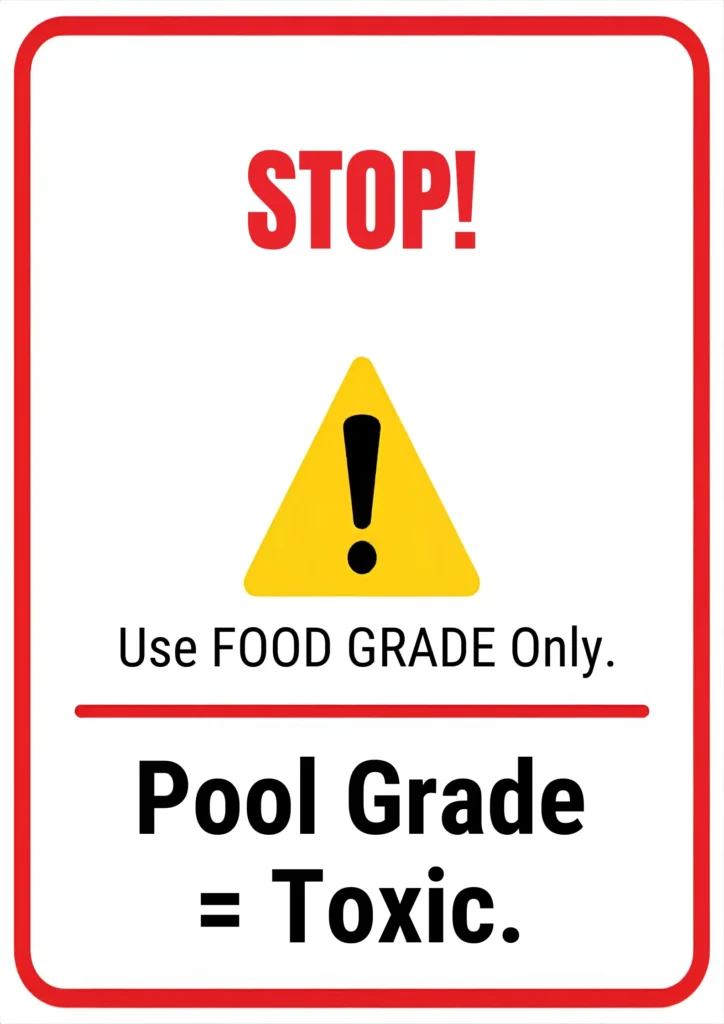 Diatomaceous Earth  , STOP! Use FOOD GRADE Only. Pool Grade = Toxic.